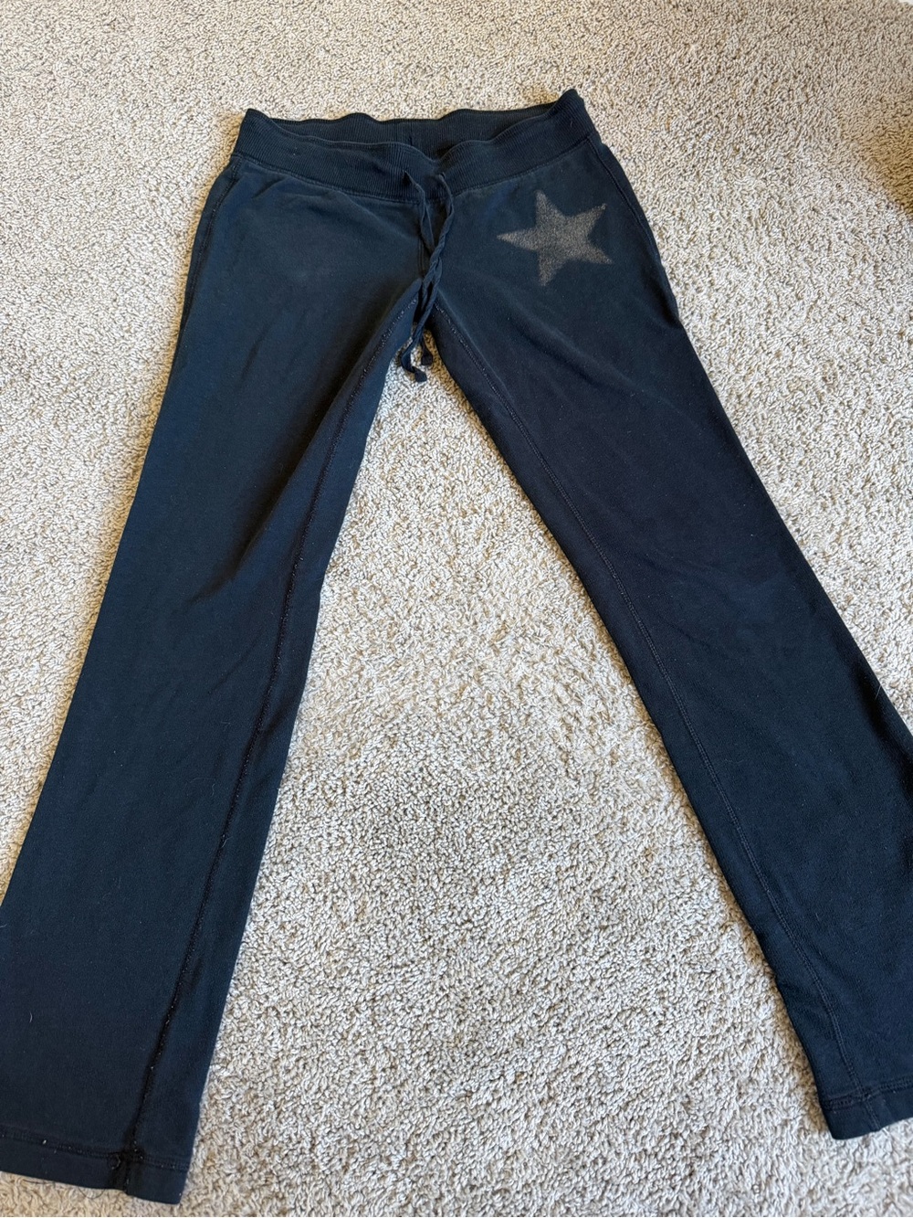 Xhilaration Black Sweatpants Silver Star Size Extra Small